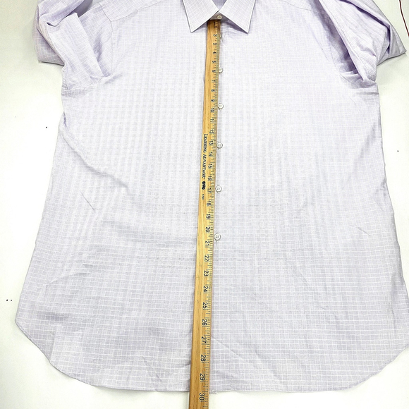 Quiet Luxury Brioni Dress Shirt Men’s XL Lavender Windowpane Made in Italy - Picture 16 of 16